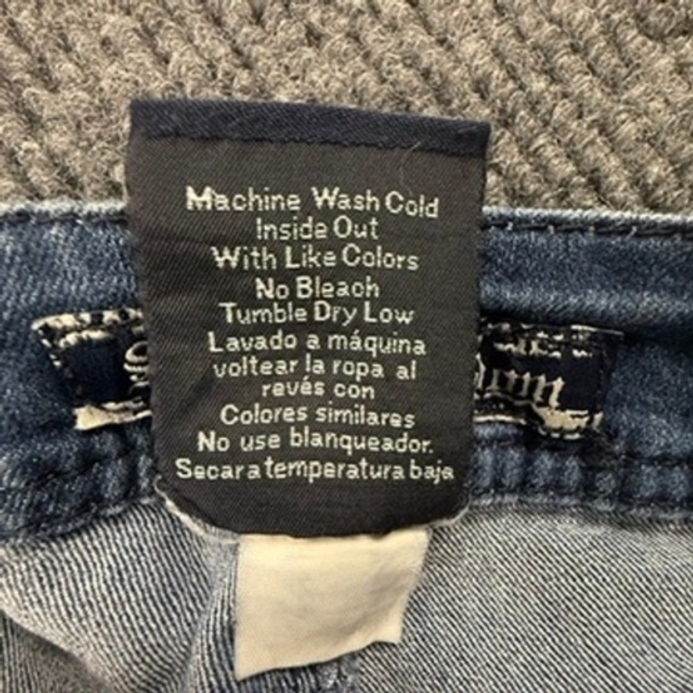 Source of Wisdom Slim Bootcut Jeans Womens 18 Blue Medium Wash Stretch Denim - Picture 12 of 15